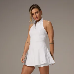 MP X Tatiana Collared Tennis Dress - White - Size S