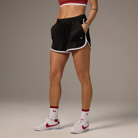 MP X Tatiana Contrast Track Drawstring Shorts - Black
