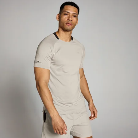 MP Men's Tempo Gridded Training Shirt - Dove Grey