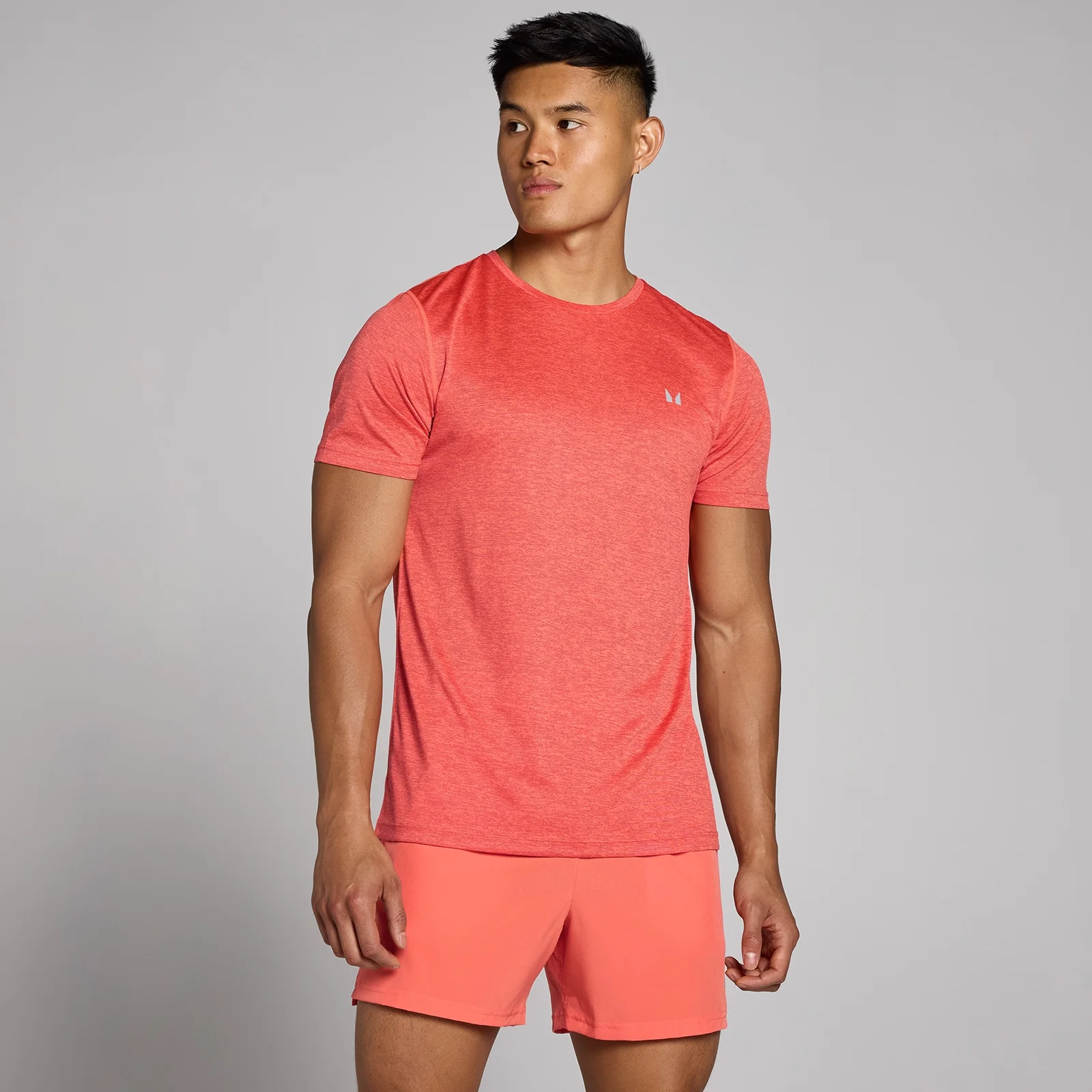 MP Men's Tempo Marl T-Shirt - Coral Red - M Image 1
