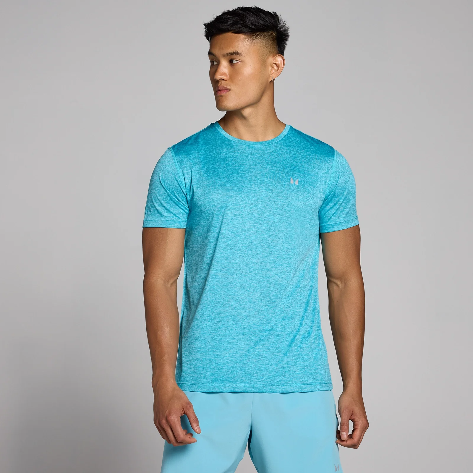 MP Men's Tempo Marl T-Shirt - Cyan - M Image 1