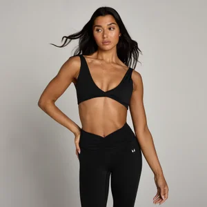 MP Women's Tempo Twist Front Sports Bra - Black - Size S