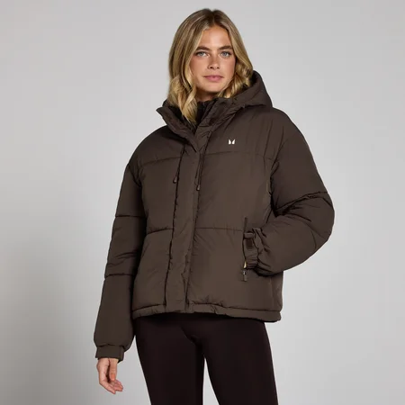 MP Women's Short Padded Puffer Jacket - Chocolate