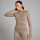MP Women's Shape Seamless Zip Through Jacket - Light Taupe