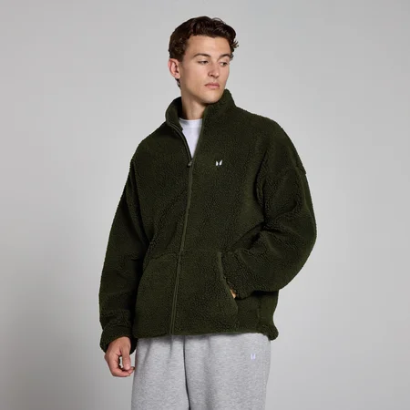 MP Men's Borg Full Zip - Forest Green