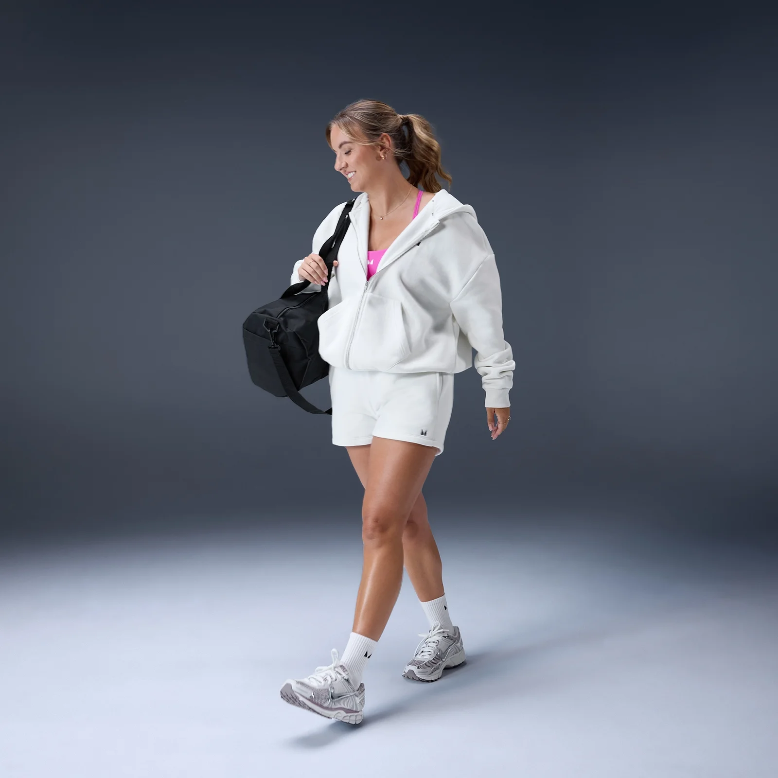 MP Women's Basics Zip Through Hoodie - Cloud - S Image 1