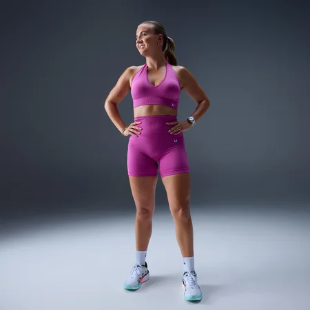 MP Women's Tempo Seamless Halterneck Bra - Violet Pink