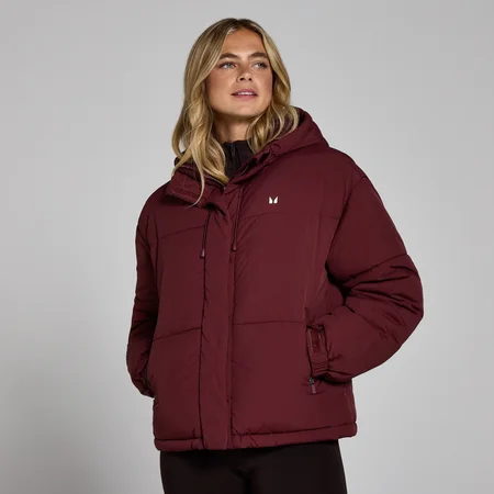MP Women's Short Padded Puffer Jacket - Deep Berry