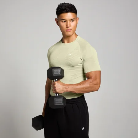MP Men's Tempo Pillar Graphic Seamless Top - Warm Sage