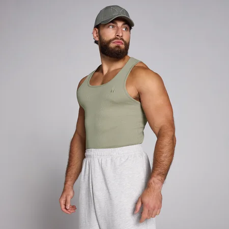 MP Men's Ribbed Muscle Fit Tank - Deep Sage