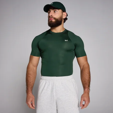 MP Men's Training Short Sleeve Baselayer - Dark Emerald