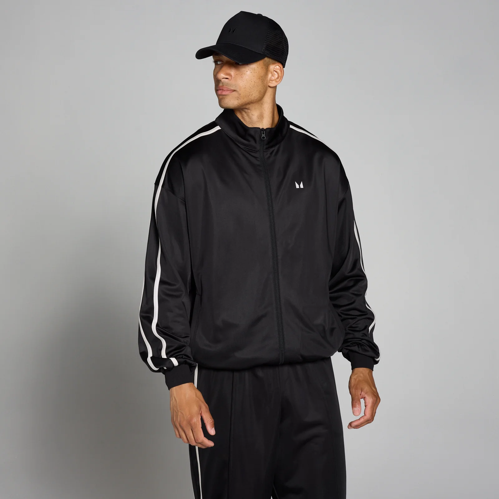 MP Men's Tricot Track Jacket - Black - S Image 1
