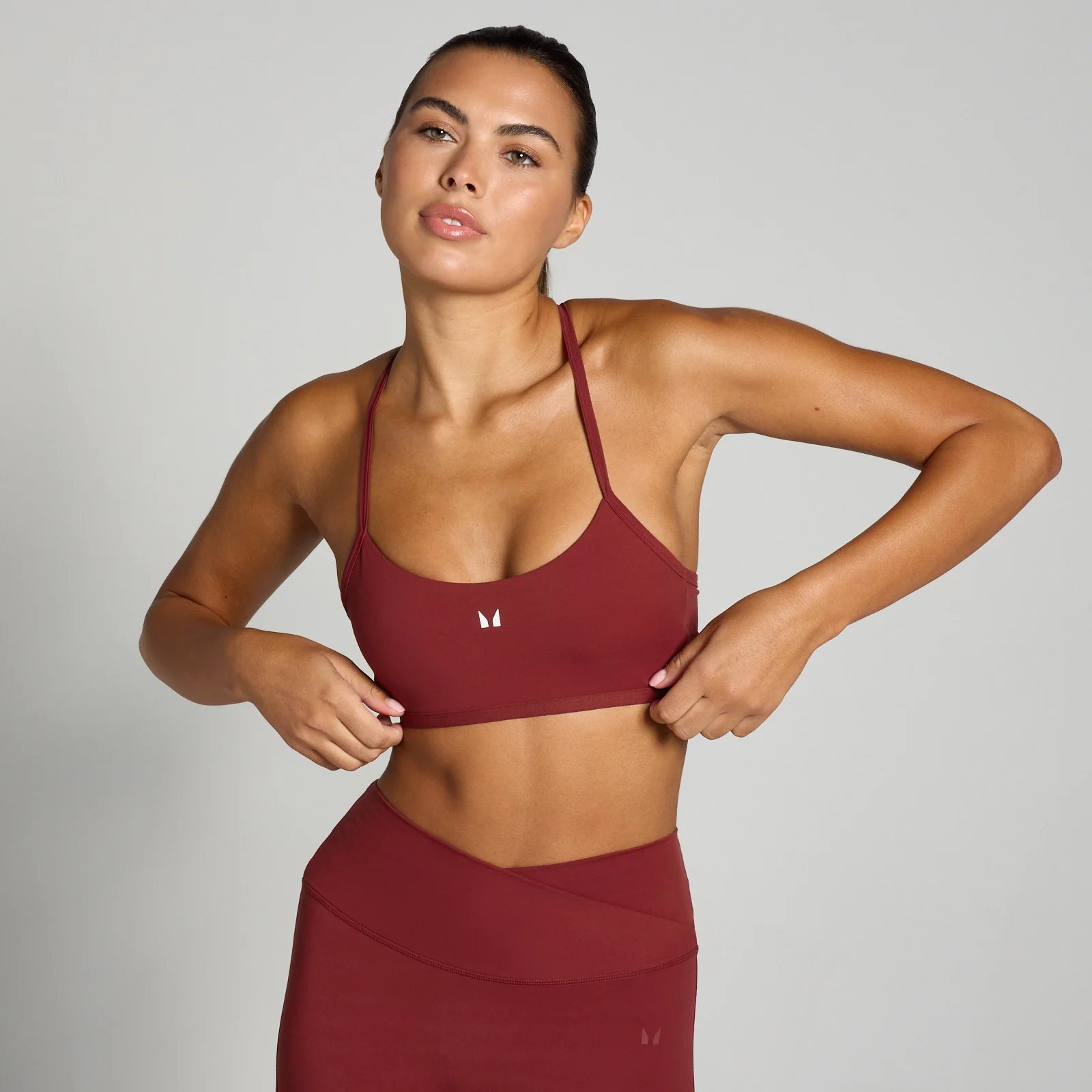 MP Women's Tempo Strappy Back Sports Bra - Cherry - XS Image 1