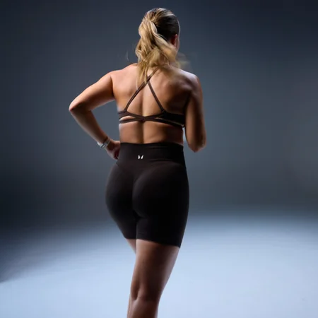 MP Women's Tempo Strappy Back Sports Bra - Chocolate