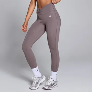 MP Women's Tempo Ruched Front Leggings - Mocha - Size L