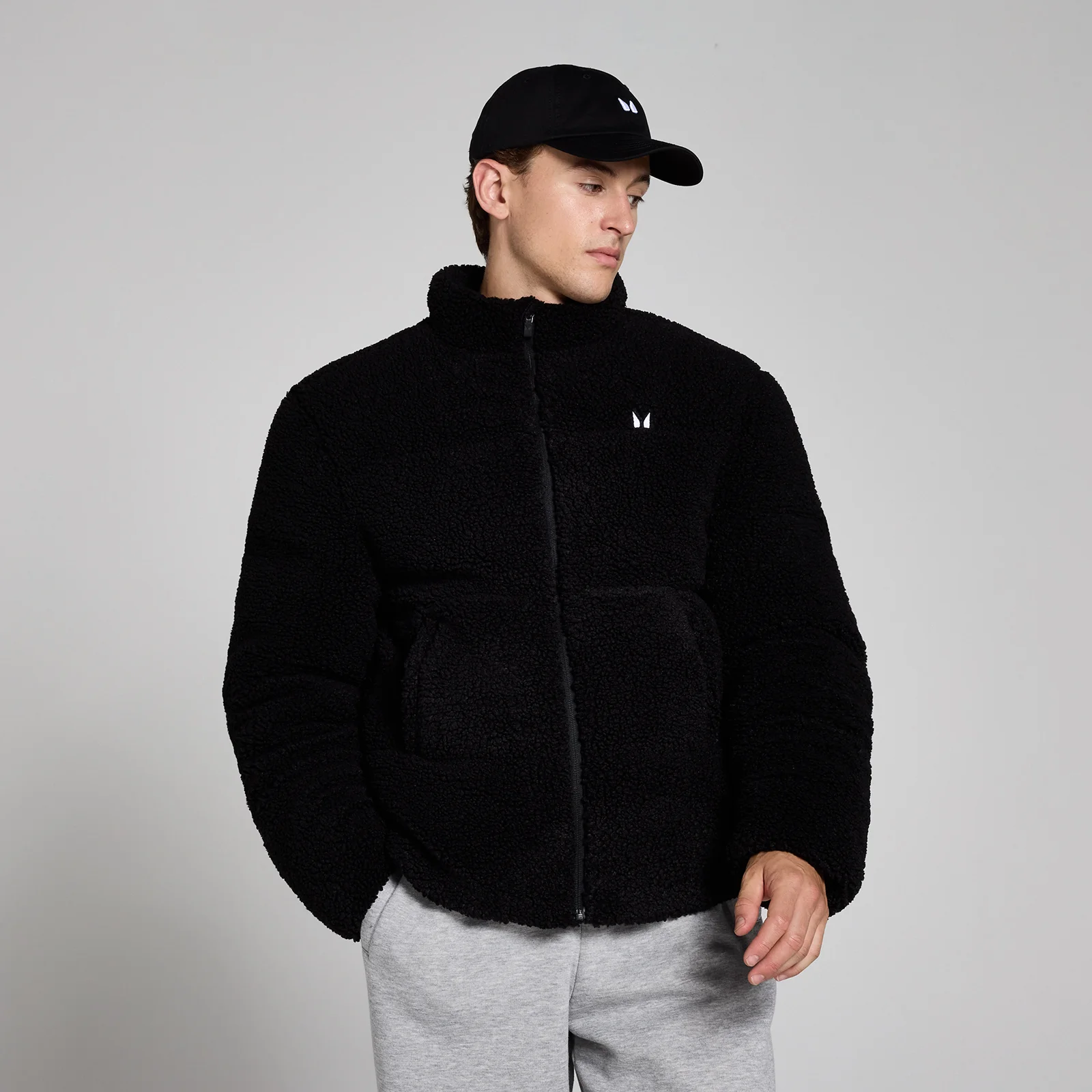 MP Men's Borg Puffer Jacket - Black - XL Image 1