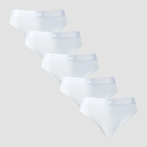 MP Women's Mid Rise Bikini Brief (5 Pack) - White