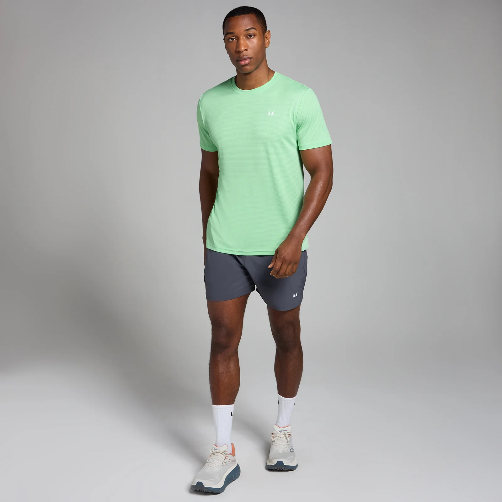 MP Men's Active Grid Training T-Shirt Mint Myprotein