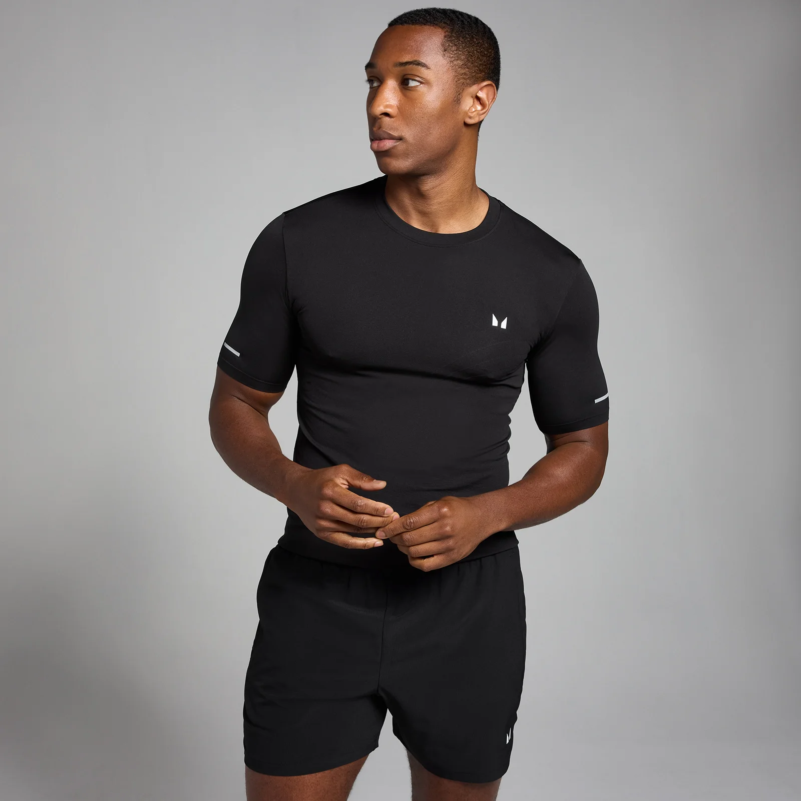MP Men's Active Seamless Printed T-Shirt - Black - XS Image 1