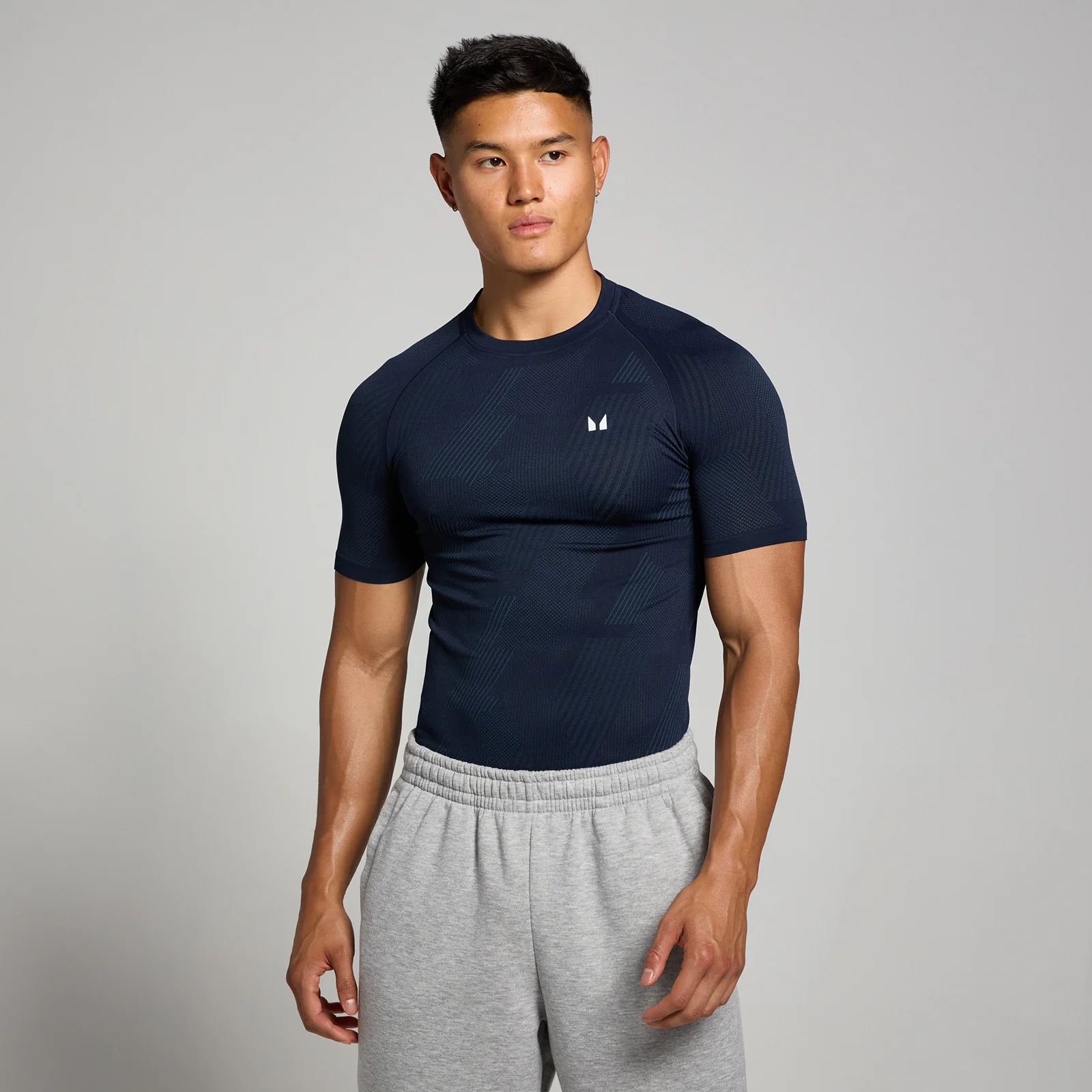 MP Men's Tempo Pillar Graphic Seamless T-Shirt - Navy - XL Image 1