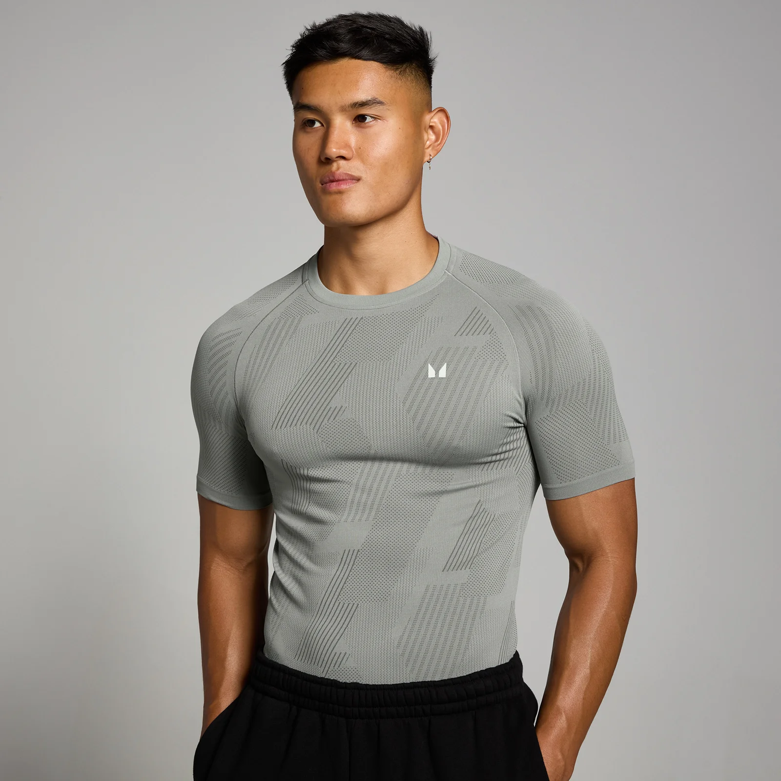 MP Men's Tempo Pillar Graphic Seamless T-Shirt - Storm - XXL Image 1