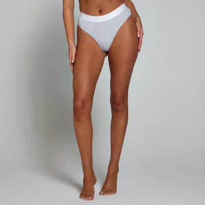 MP Women's Mid Rise Thong (5 Pack) - White/Black/Grey Marl - XL Image 6