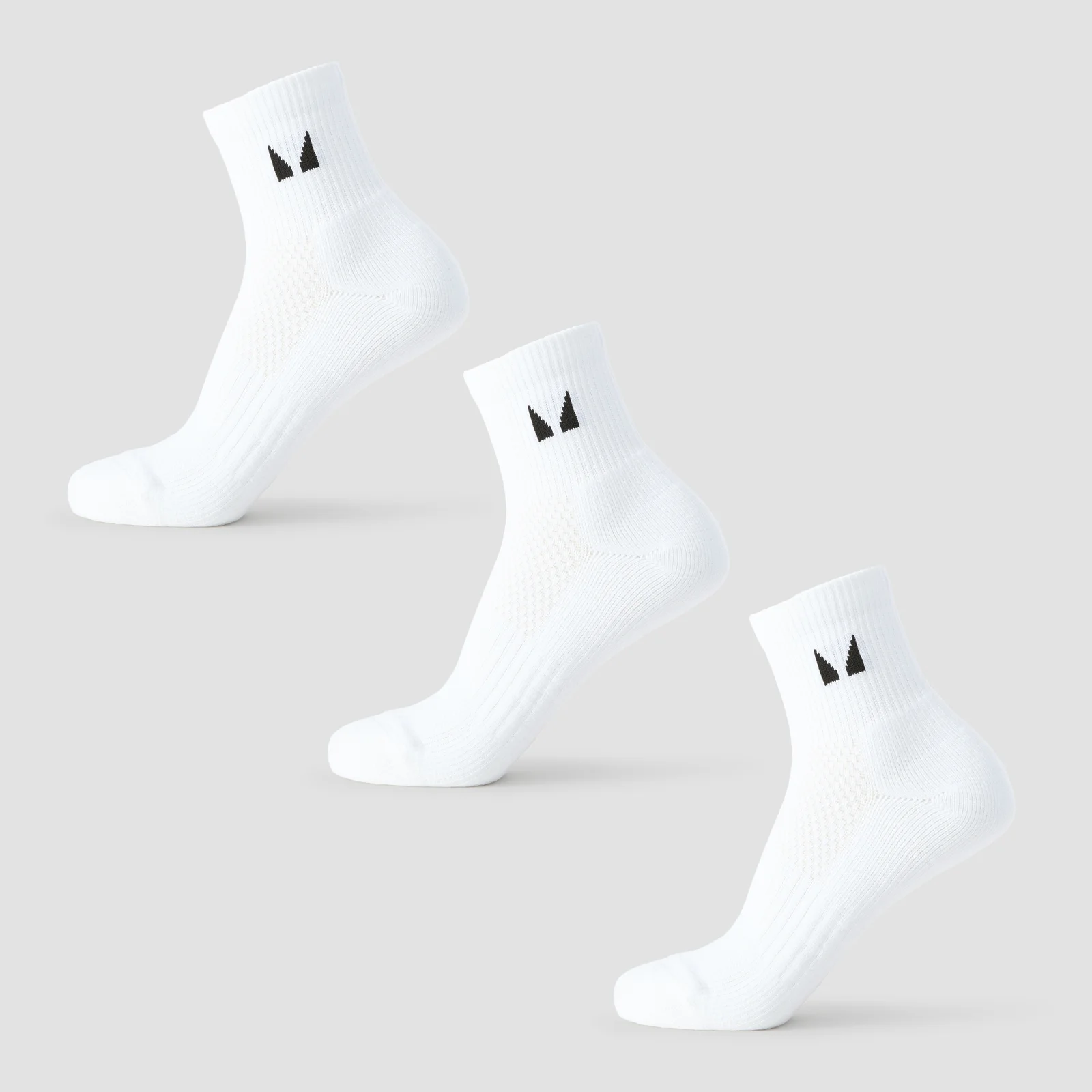 MP Running Ankle Socks (3 pack) - White - UK 2-5 Image 1