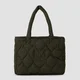 MP Quilted Padded Tote Bag - Forest Green