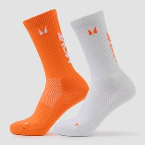MP Move Club Running Socks (2 pack) - Orange - Size UK 2-5