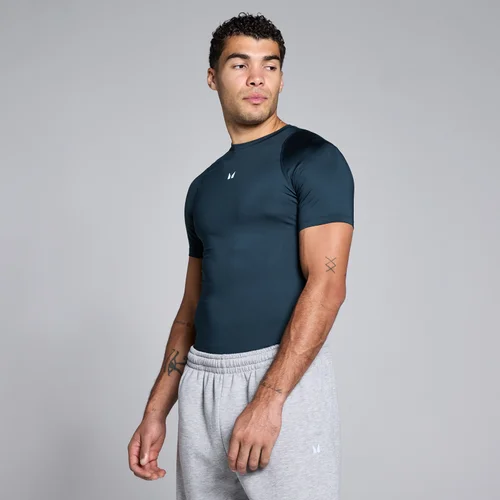 Men's Training Short Sleeve Compression T-Shirt - Dark Sapphire