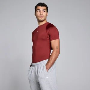 Men's Training Short Sleeve Compression T-Shirt - Cherry - Size M