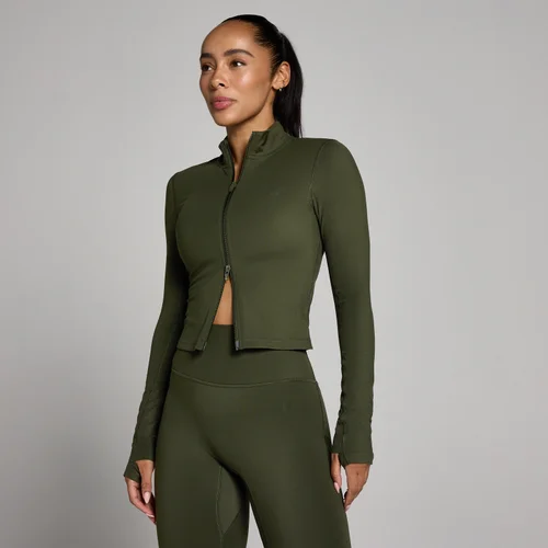 MP Women's Tempo Cropped Jacket - Forest Green