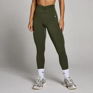 MP Women's Tempo Dipped Waist Legging - Forest Green - Size S