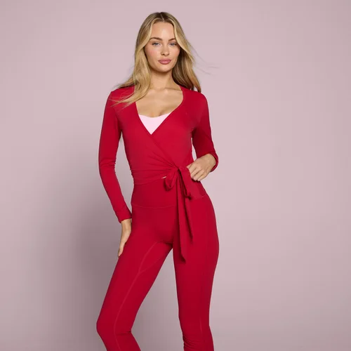 MP Women's Tempo Wrap Top - Rose Red