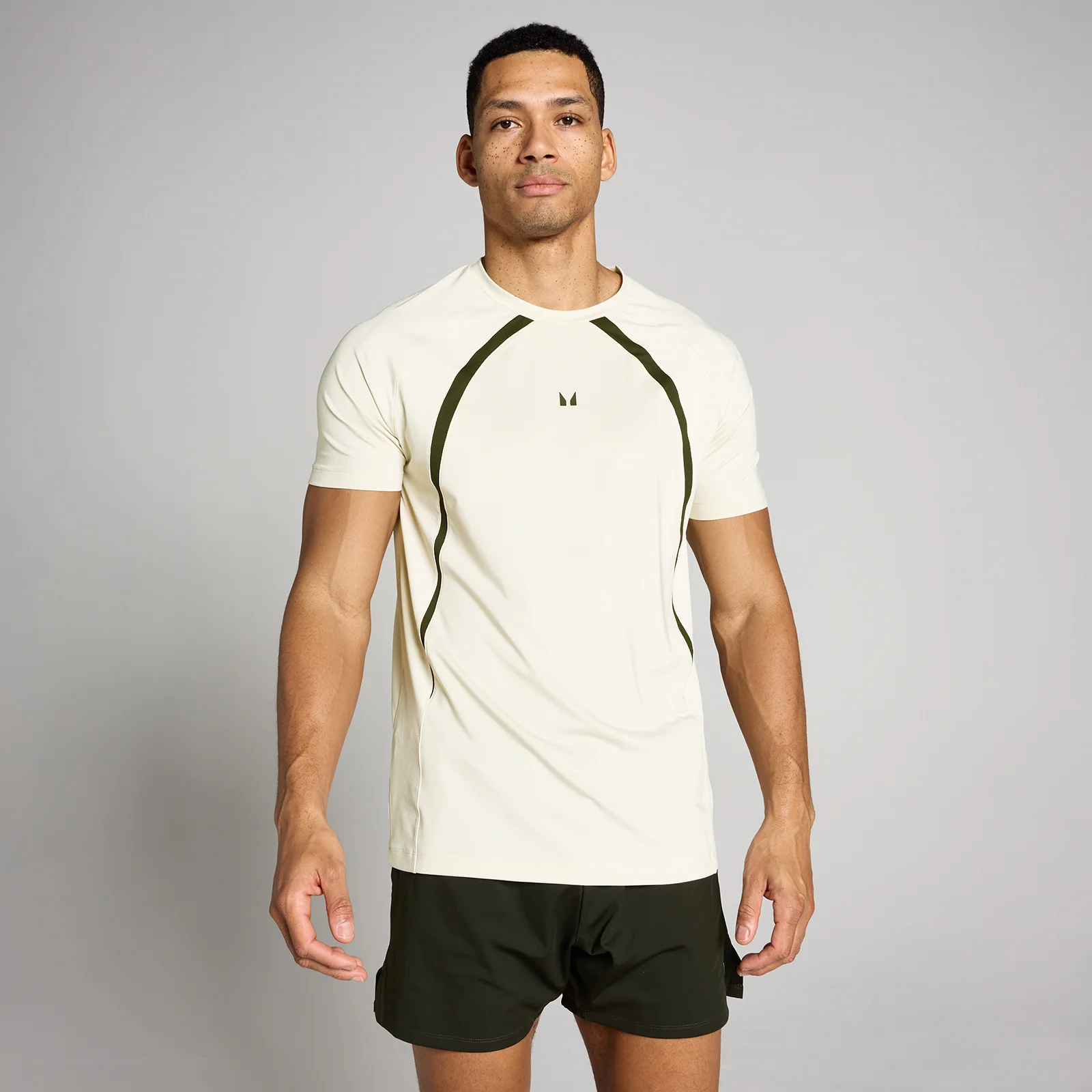 MP Men's Tempo Panel T-Shirt - Bone - M Image 1