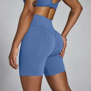 MP Women's Tempo Hybrid Seamless Shorts - Slate Blue - Size L