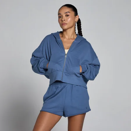MP Women's Lifestyle Zip Through Hoodie - Slate Blue