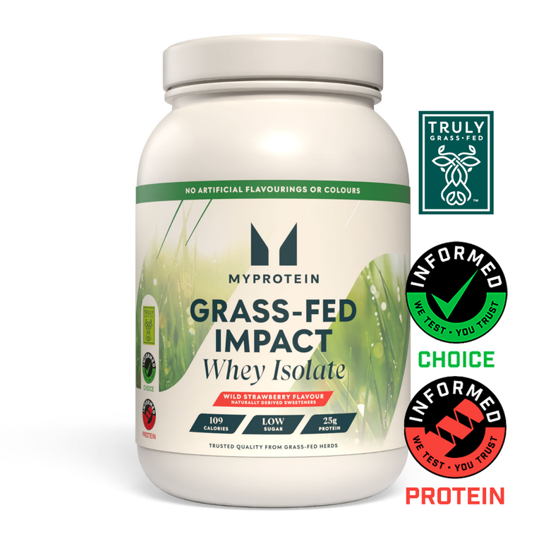 Grass-Fed Impact Whey Isolate - 1kg - Wild Strawberry (Naturally Derived Sweeteners)