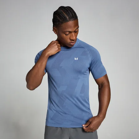 MP Men's Tempo Pillar Graphic Seamless T-Shirt - Slate Blue