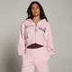 MP Women's Move Club Graphic Lightweight Loopback Zip Through Hoodie - Blush