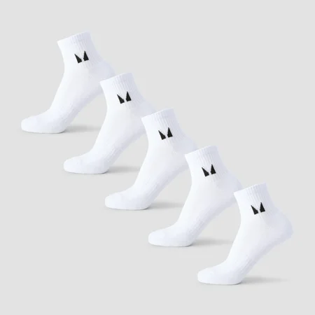 MP Unisex Ankle Socks (5 Pack) - White