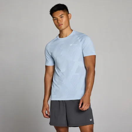 MP Men's Tempo Pillar Graphic Seamless T-Shirt - Breeze Blue