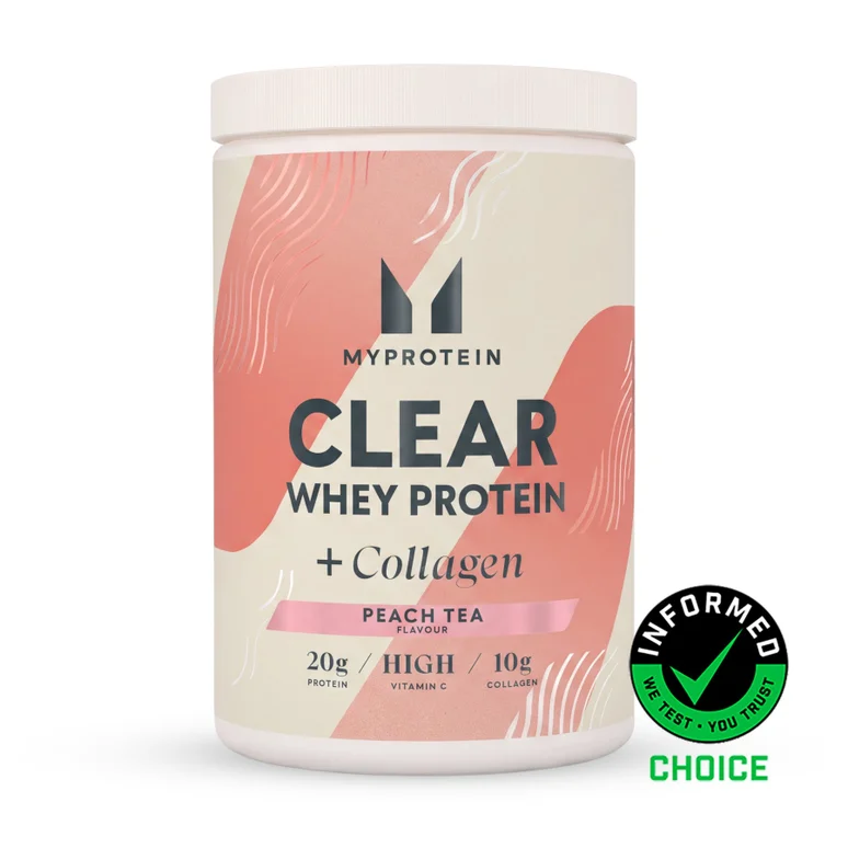 Clear Whey Protein + Collagen - 500g - 20servings - Peach Tea