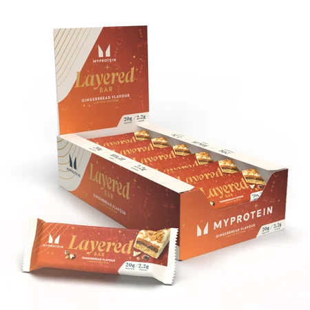 Layered Protein Bar — Gingerbread