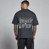 MP Men's Lift Graphic Washed Oversized Cotton T-Shirt - Dark Grey