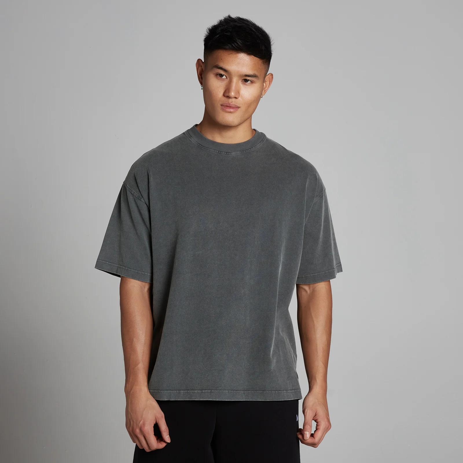 MP Men's Washed Oversized Cotton T-Shirt - Dark Grey - M Image 1