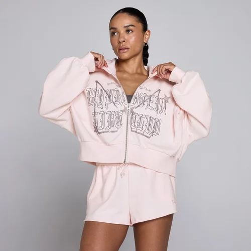 MP Women's Lift Graphic Lifestyle Zip Through Hoodie - Baby Pink