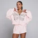 MP Women's Lift Graphic Lifestyle Zip Through Hoodie - Baby Pink