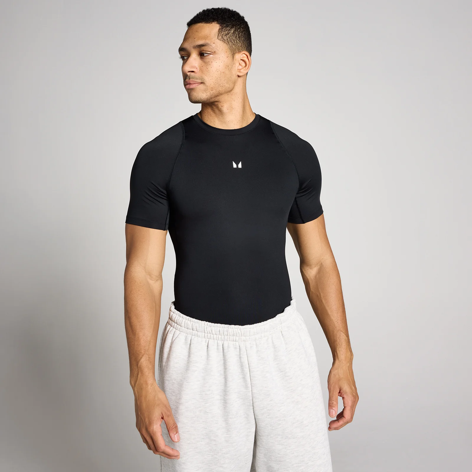 MP Men's Training Short Sleeve Baselayer - Black - M Image 1