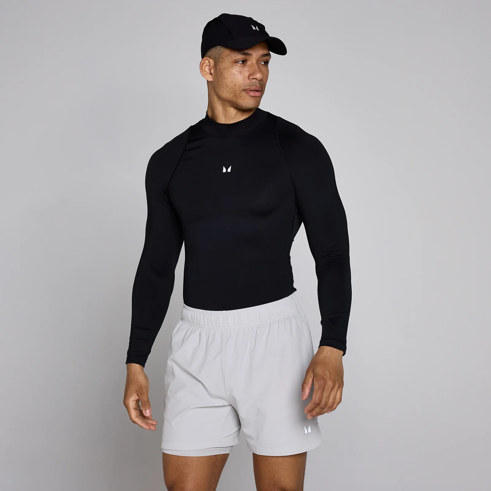 MP Men's Training High Neck Long Sleeve Baselayer - Black - M Image 1